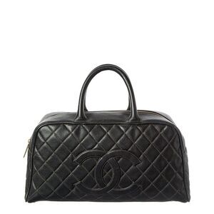 Chanel Black Caviar Leather Cambon Boston Bag Caviar (Authentic Pre-Loved)